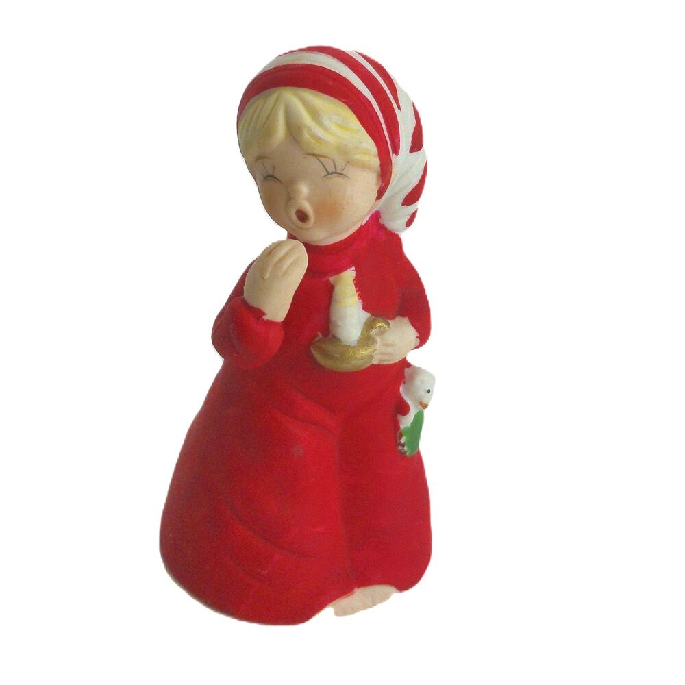 Vintage Jasco Merri Bells Christmas Sleepy Child Porcelain Bell Figurine